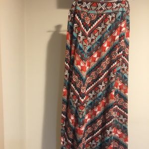 Women’s Aztec Print Maxi Skirt